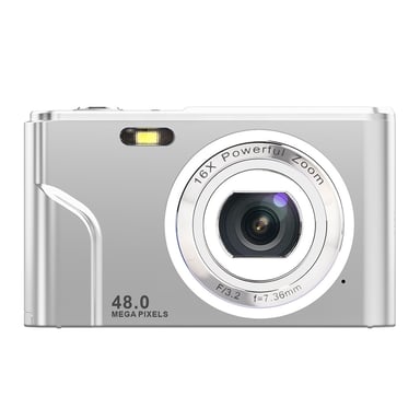 Appareil photo numérique 1080P 48 mégapixels Caméra Vlogging avec zoom 16X Silver