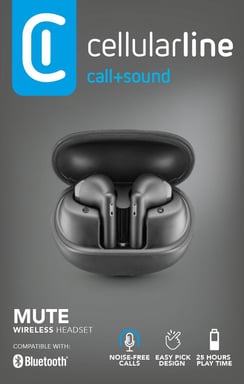 Cellularline Mute Écouteurs sans fil avec étui de charge et fonction ENC