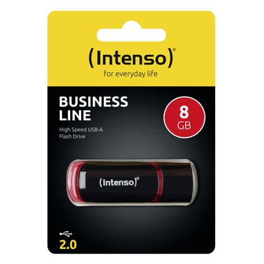Intenso 8GB USB2.0 unidad flash USB USB tipo A 2.0 Negro, Rojo