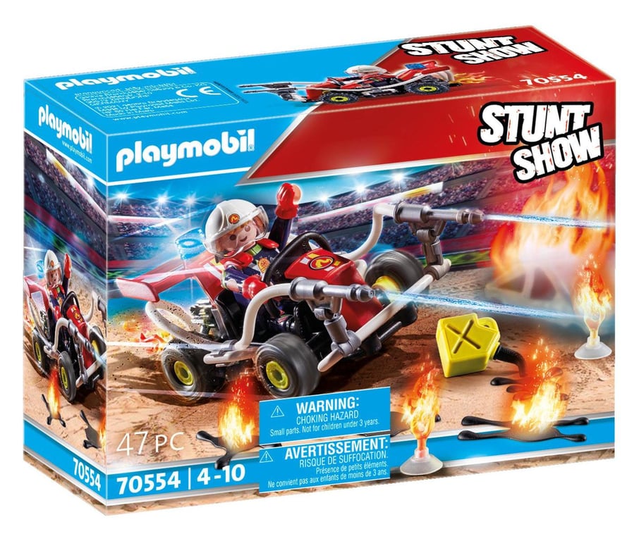 Playmobil Stuntshow Véhicule et pompier - Neuf
