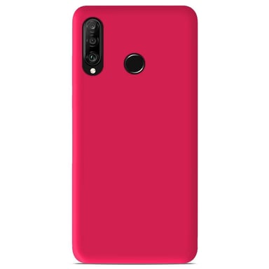 Coque silicone unie Mat Rose compatible Huawei P30 Lite