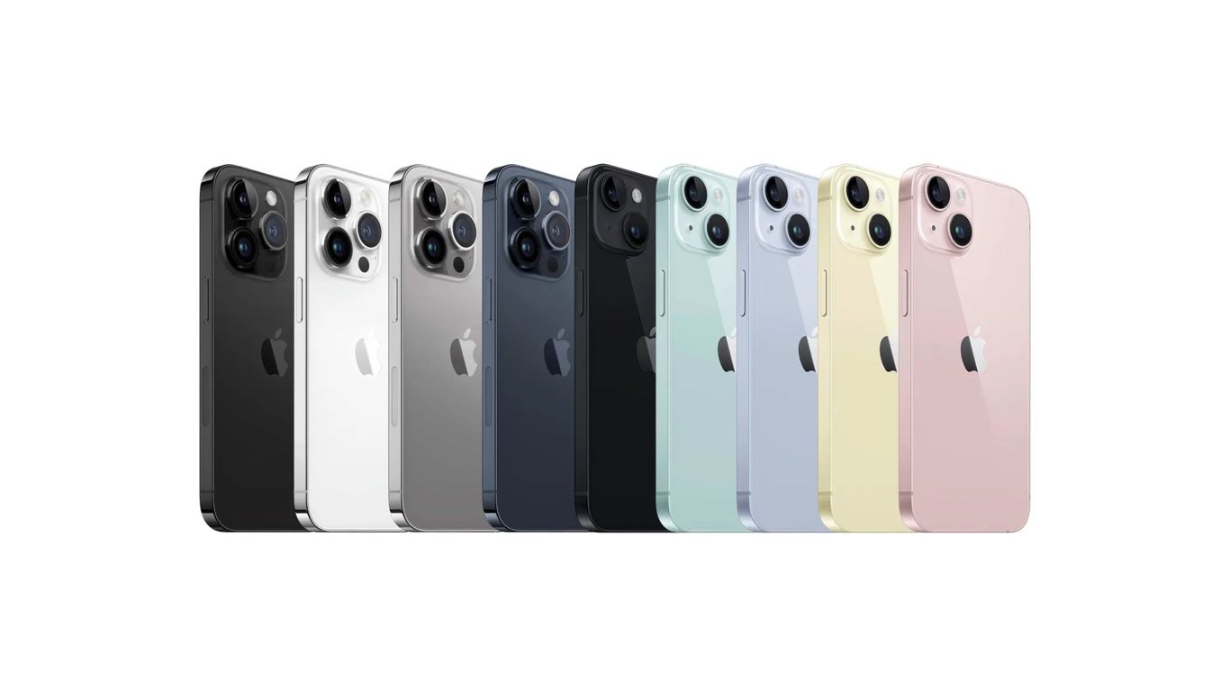 todos los colores del iphone 15