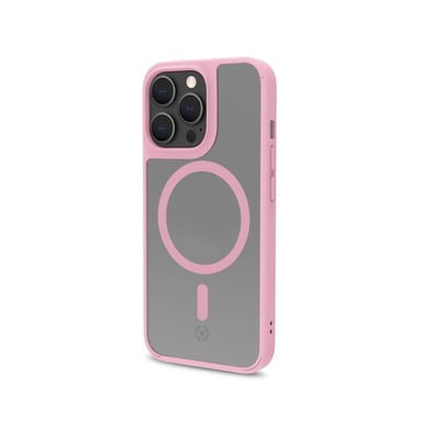 Celly Magmatt Cover protettiva per telefoni cellulari 15,5 cm (6.1'') Cover Rosa, Trasparente Apple iPhone 14 Pro