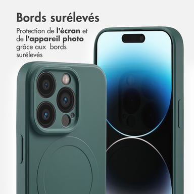 imoshion Coque Couleur avec MagSafe pour Apple iPhone 14 Pro - Vert foncé