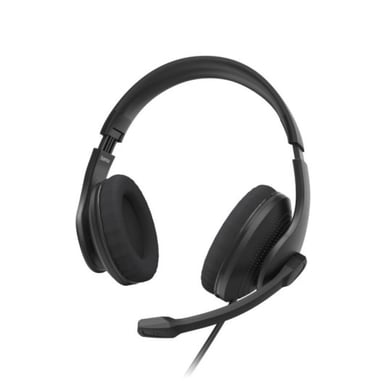 Hama HS-USB300 V2 Auricular con cable de sobremesa/centro de llamadas USB tipo A Negro