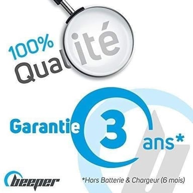 Antivol trottinette et vélo - BEEPER - Câble 60 cm - Code 4 chiffres - Bleu