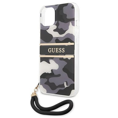Funda Guess para iPhone 13 mini 5.4'' negra Camo Strap Collection