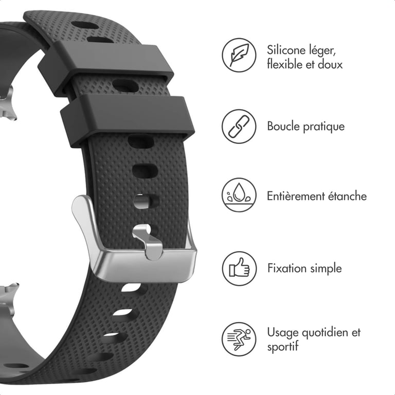 Bracelet Samsung Galaxy Watch 8 46mm Silicone flexible - vue 8