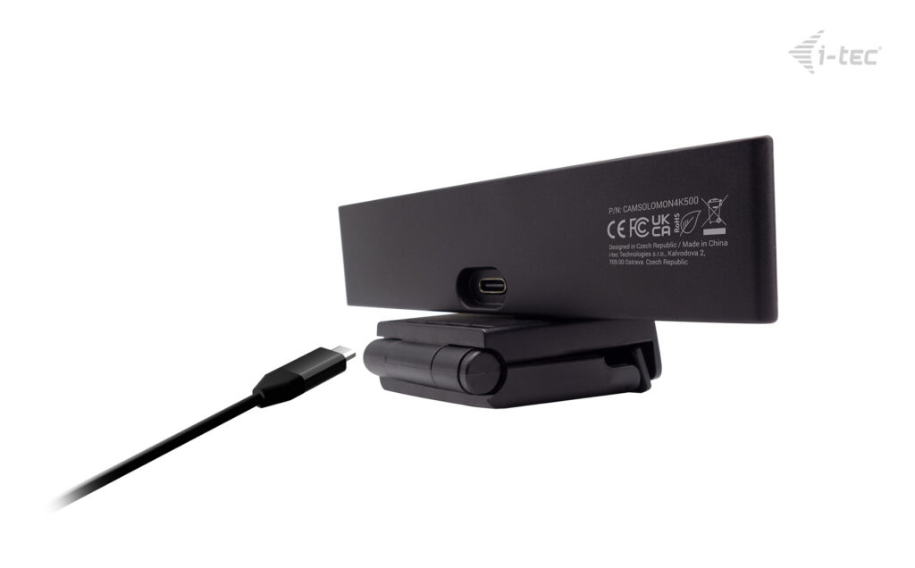 Webcam i-tec SOLOMON 500 – 4K UHD, Autofocus PDAF, 2x Microphones - vue 3