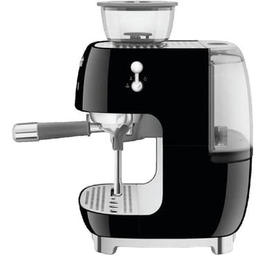 Macchina da Caffè Espresso Automatica Smeg EGF03BLEU Nera con Macinacaffè Integrato, 20 Bar, Beccuccio Vapore e Serbatoio da 2,4L