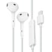 Auriculares con cable USB-C Micrófono Botón Multifunción Oppo Blanco