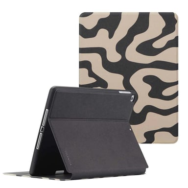 Selencia Coque tablette Vivid pour Apple iPad 6 (2018) 9.7 pouces / iPad 5 (2017) 9.7 pouces - Art Wave Black