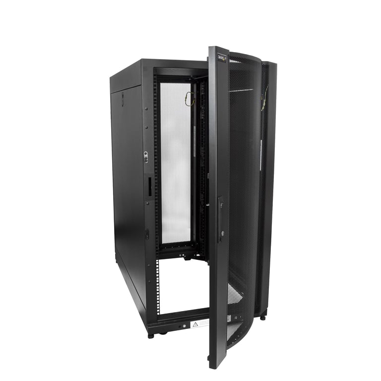 StarTech.com Armoire Rack Serveur 25U à 4 Montants Armoire Verrouillable 19 pour OrdinateurAVÉquipement IT Rack Réseau pour BureauDomicile avec Roulettes et Rails de Montage Ajustables Neuf - vue 3