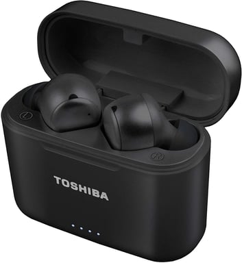 Ecouteurs True Wireless Waterproof HD Toshiba RZE-BT1050 Noir avec powercase