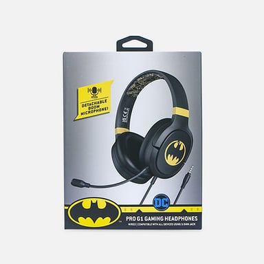 OTL Technologies DC Comics Batman Pro G1 Casques Avec fil Arceau Gaming Noir, Or