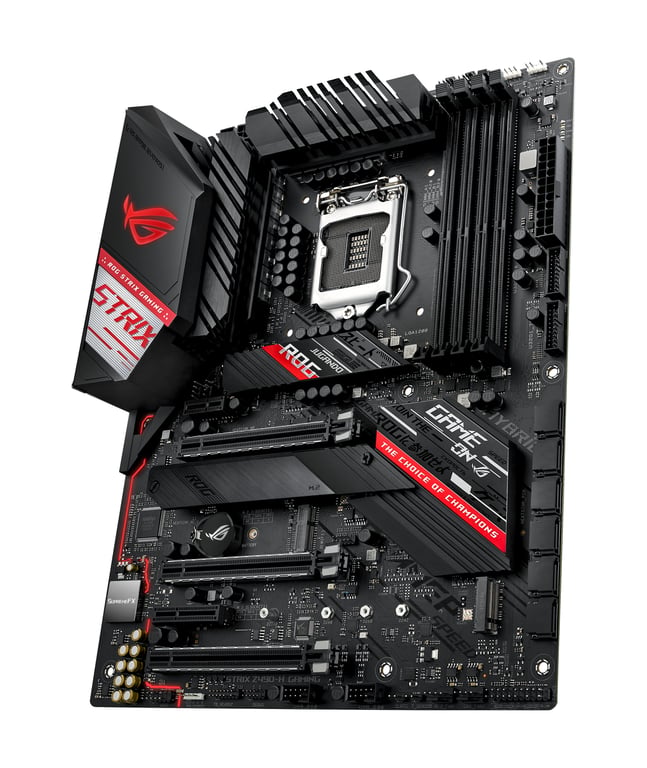 ASUS ROG STRIX Z490 H GAMING Carte mère ATX Socket LGA1200 Z490 Chipset USB C Gen2 USB 3.2 Gen 1 USB 3.2 Gen 2 2.5 Gigabit LAN carte graphique embarquée unité centrale requise ... - vue 4