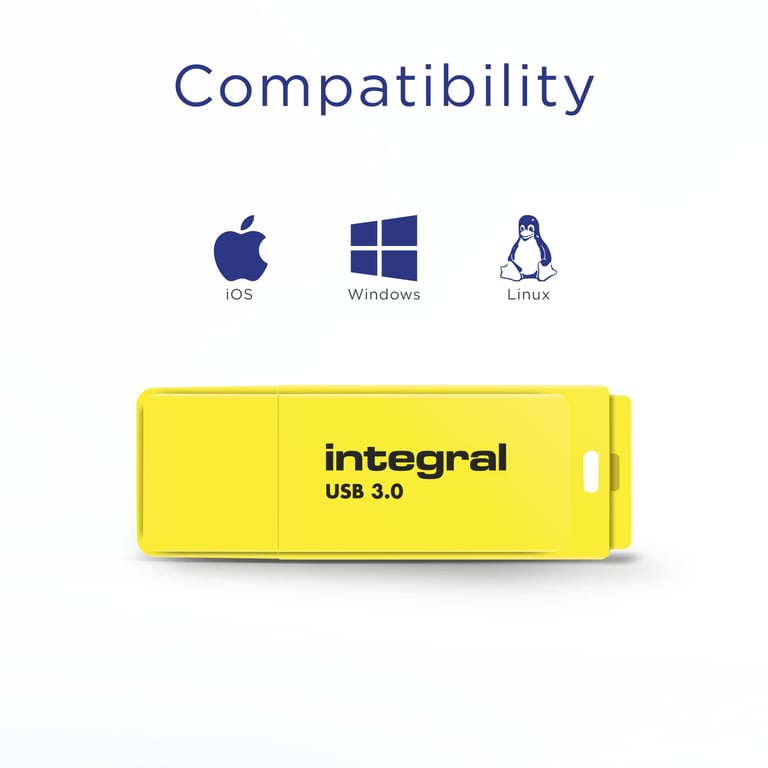 Integral INFD32GBNEONYL3.0 lecteur USB flash 32 Go USB Type-A 3.2 Gen 1 (3.1 Gen 1) Jaune - Neuf