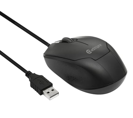 eSTUFF GLB213002 ratón Oficina Ambidextro USB tipo A Óptico 1200 DPI