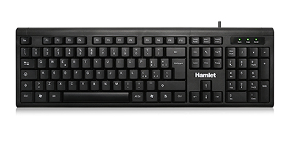 Hamlet KU200 teclado Oficina USB QWERTY Italiano Negro