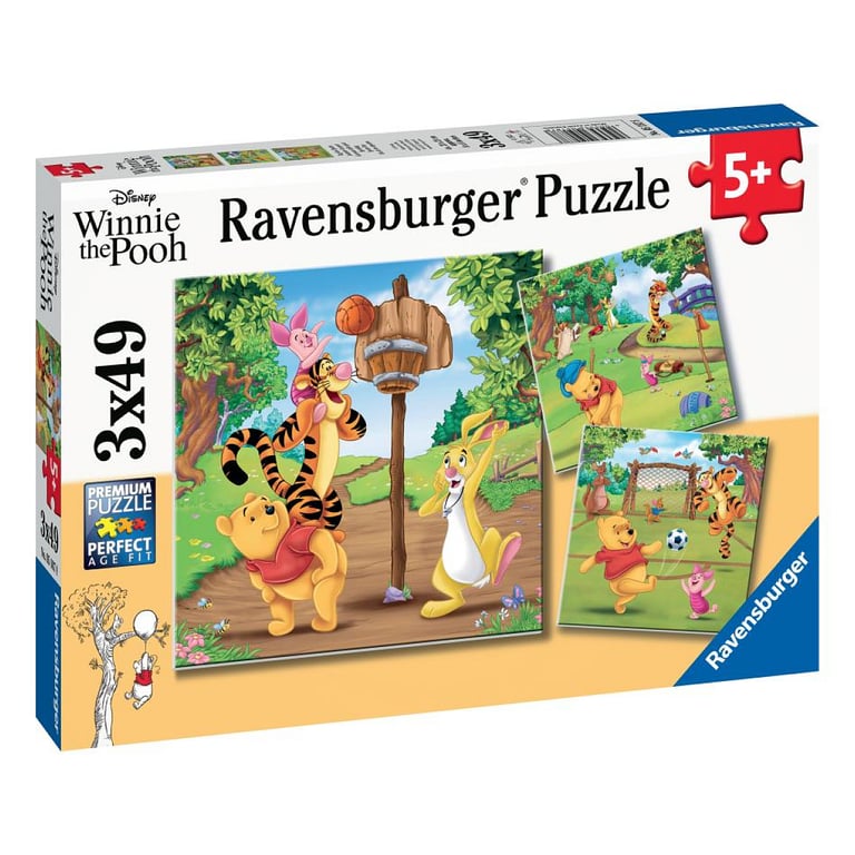 Puzzles 3 x 49 pièces : Disney Winnie 'Ourson : Journée sportive Ravensburger France - vue 9