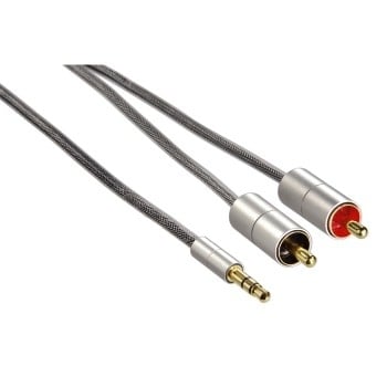 Hama 00080865 cavo audio 2 m 3,5 mm 2 x RCA Argento