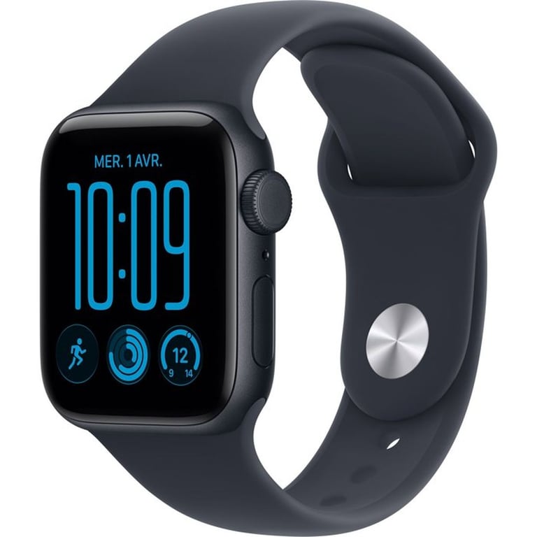 Apple Watch SE 3 GPS + Cellular 40 mm Midnight Aluminium avec bracelet Sport Navy M/L - Neuf