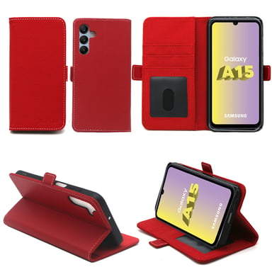 Samsung Galaxy A15 5G / A15 4G Etui / Housse pochette protection rouge