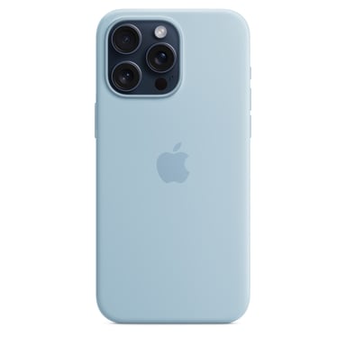 Apple Coque en silicone avec MagSafe pour iPhone 15 Pro Max - Bleu clair Apple iPhone 15 Pro Max