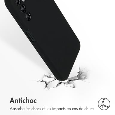 Accezz Coque Liquid Silicone pour Samsung Galaxy A14 (5G) - Noir