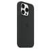 Coque en silicone avec MagSafe pour iPhone 15 Pro, Noir