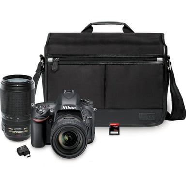Nikon D610 + AF-S NIKKOR 24–85mm f/3.5-4.5G ED VR + AF-S VR Zoom-NIKKOR 70-300mm f/4.5-5.6G IF-ED + 32GB Kit d'appareil-photo SLR 24,3 MP CMOS 6016 x 4016 pixels Noir