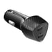 Cargador Coche Double USB-C 40W Power Delivery Elégant Forcell Negro Carbono