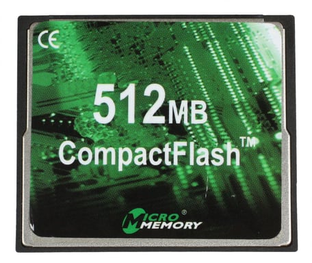 CoreParts MMCF/512 memoria flash 0,5 GB CompactFlash (512MB Memory Card - MAJOR - 80MB/Sec read/write speed - Warranty: 120M)