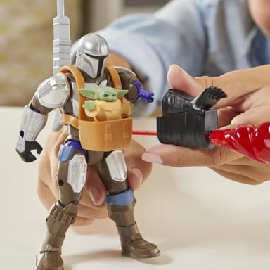 MixMashers Mandalorian y Grogu, figura de acción personalizable de lujo, mezclar y combinar con accesorios, Star Wars, A partir de 4 años