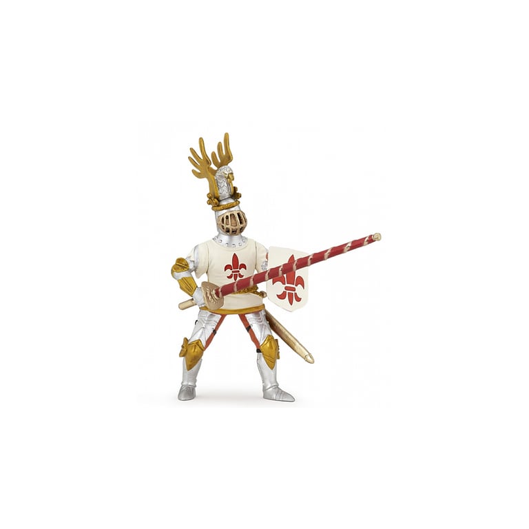 Chevalier avec Fleur de Lys et Son Destrier Neuf