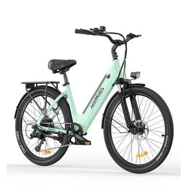 Bicicleta Eléctrica HillMilES MileCity 1 - Motor 250W Batería 36V13Ah Neumáticos 26 Pulgadas Frenos de Disco Mecánicos - Verde