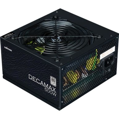 Alimentation PC - ZALMAN - DecaMax 500W - 80+ - Non modulaire - Ventilateur 120mm - Noir