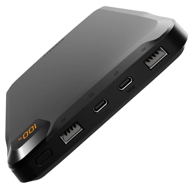 CYGNETT Powerbank vertical GreenPWR Series 4 puertos 25 000mAh 100W con soporte Negro