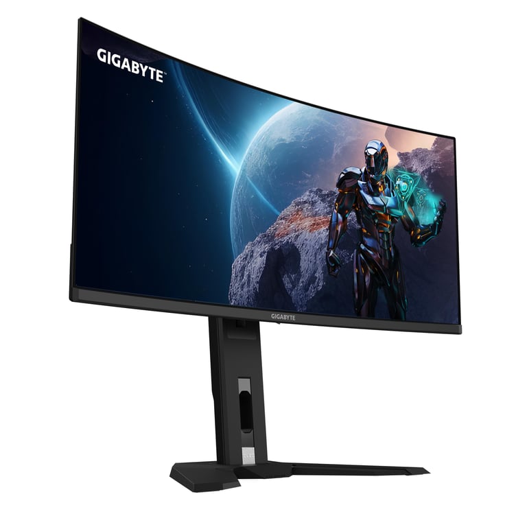 GIGABYTE Moniteur de jeu courbé OLED WQHD MO34WQC 34 3440 x 1440 175Hz 0.03ms KVM 250 cdm² FreeSync Premium Pro DisplayHDR True 400 HDMI 2.1 Displayport 1.4 Neuf - vue 2