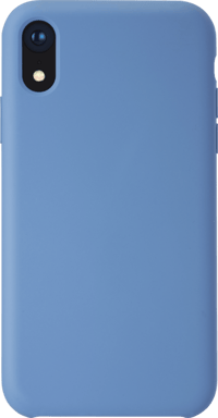 Coque en Gel de Silicone Doux pour Apple iPhone XR, Bleu Denim