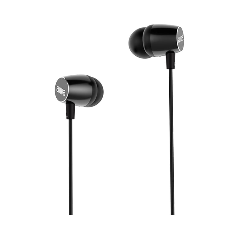 Casque Aiwa ESTM-30BK – Avec Fil, Écouteurs pour Appels/Musique, 1,2m