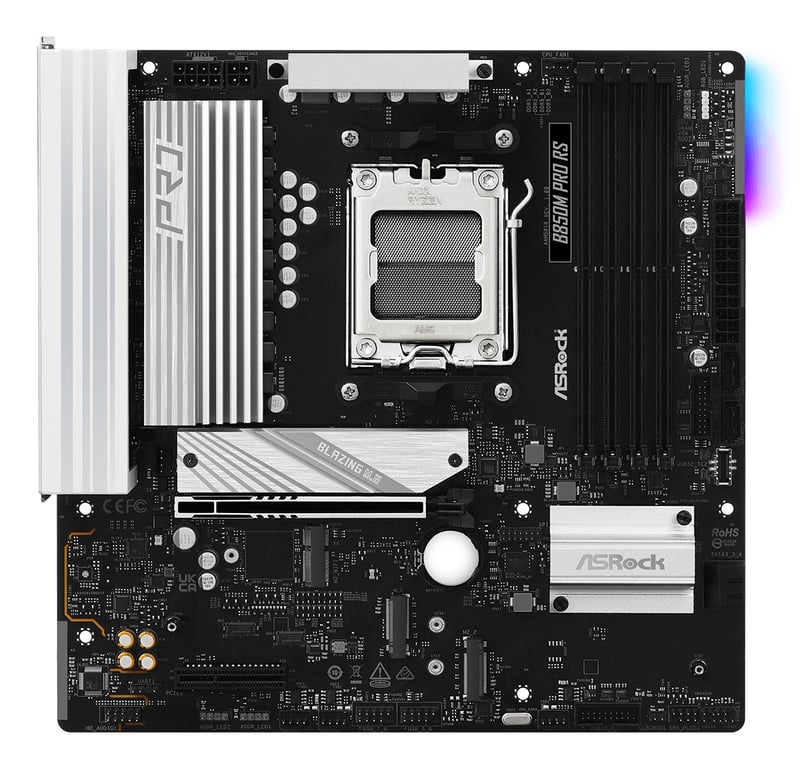 ASROCK Carte Mère B850M Pro Race Sport AMD AM5 Micro ATX Neuf - vue 3