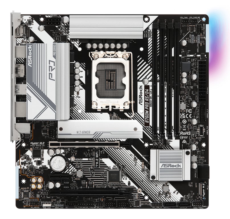 Asrock B760M PRO RSD4 Intel B760 LGA 1700 micro ATX Neuf - vue 7