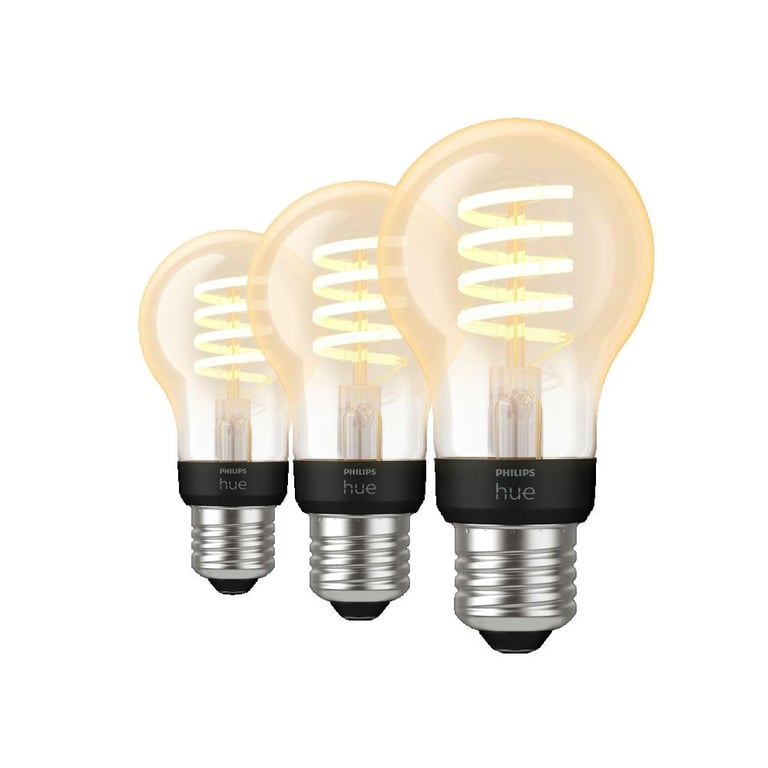 Pack de 3 Ampoules Connectées Philips Hue A60 – E27, Blanc, Compatible Bluetooth - vue 3