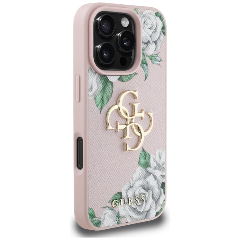 Coque Guess Hardcase 4G Grained Roses Big Logo pour iPhone 16 Pro Max - vue 10