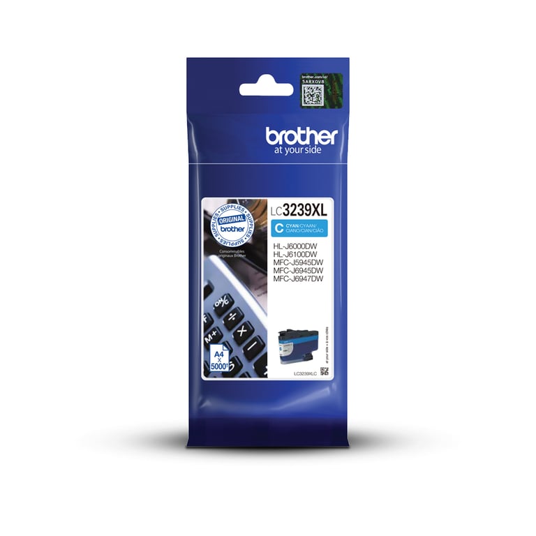 Cartouche Tinta Original Brother LC3239XLC Cyan - vue 6