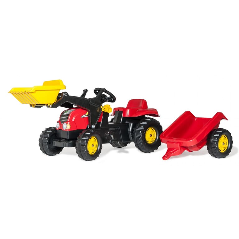 Tracteur à Pédales Rolly Toys rollyKid X avec Remorque et Accessoires Neuf