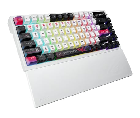 ASUS ROG Azoth X clavier Gaming USB + RF Wireless + Bluetooth Noir, Blanc