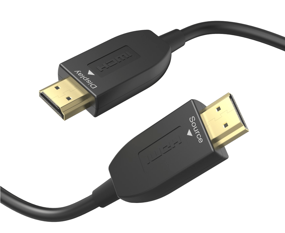 Câble HDMI optique actif, fiche mâle mâle, 8K, doré, 3 m