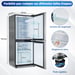 Roline Mini Réfrigérateur Congélateur 106L Petit Frigo 2 Portes Argenté Silencieux Bureau